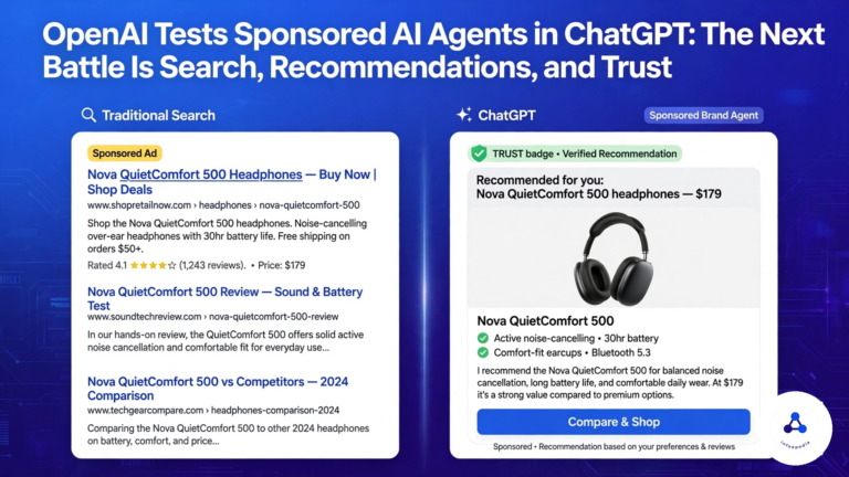 Read more about the article OpenAI Tests Sponsored AI Agents in ChatGPT: The Next Battle Is Search, Recommendations, and Trust